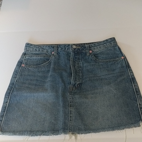 NWT Free People  Rugged Blue denim skirt, 30 - Picture 5 of 8